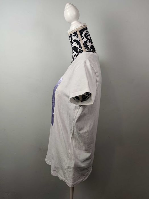 Biała bawełniana bluzka koszulka t-shirt top krótkie rękawy Reserved S