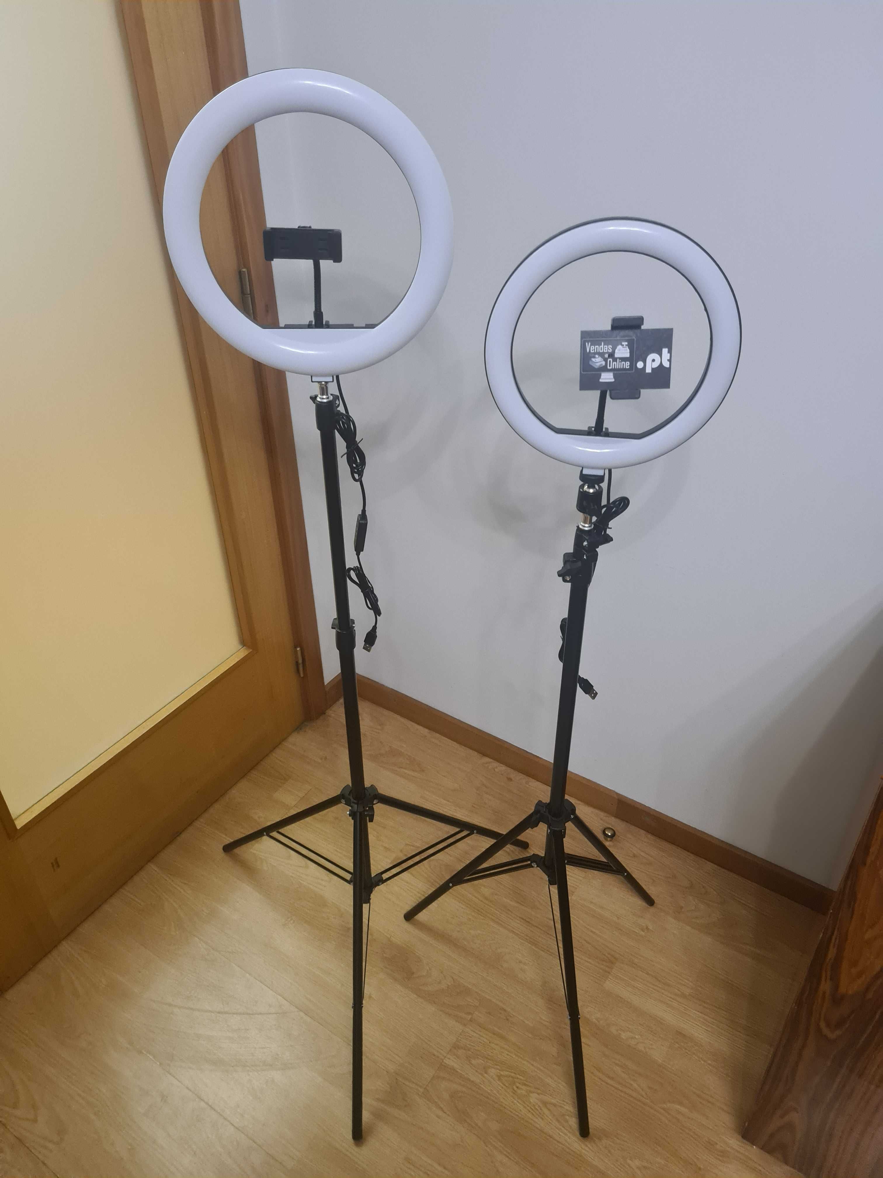 Anel de Luz LED 30cm Cores Ring Light Selfies Videochamadas Youtuber