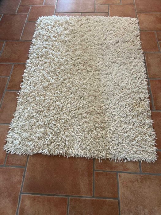 tapetes ikea pelo comprido cor perola