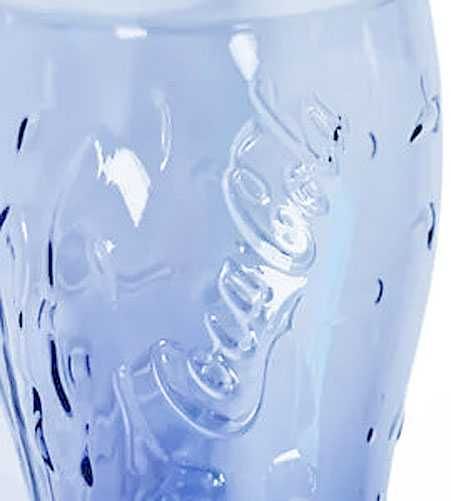 Wytłaczana SZKLANKA Splash Coca Cola Błękitna Turkusowa Niebieska 2010