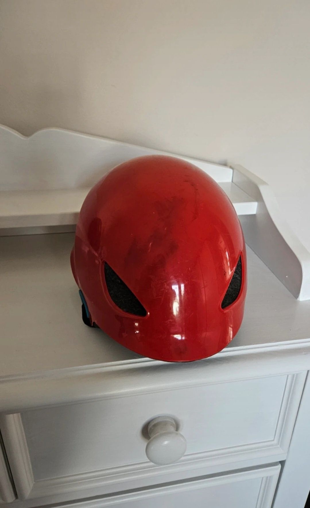 Kask na rower rolki dziecięcy czerwony rozmiar S decathlon