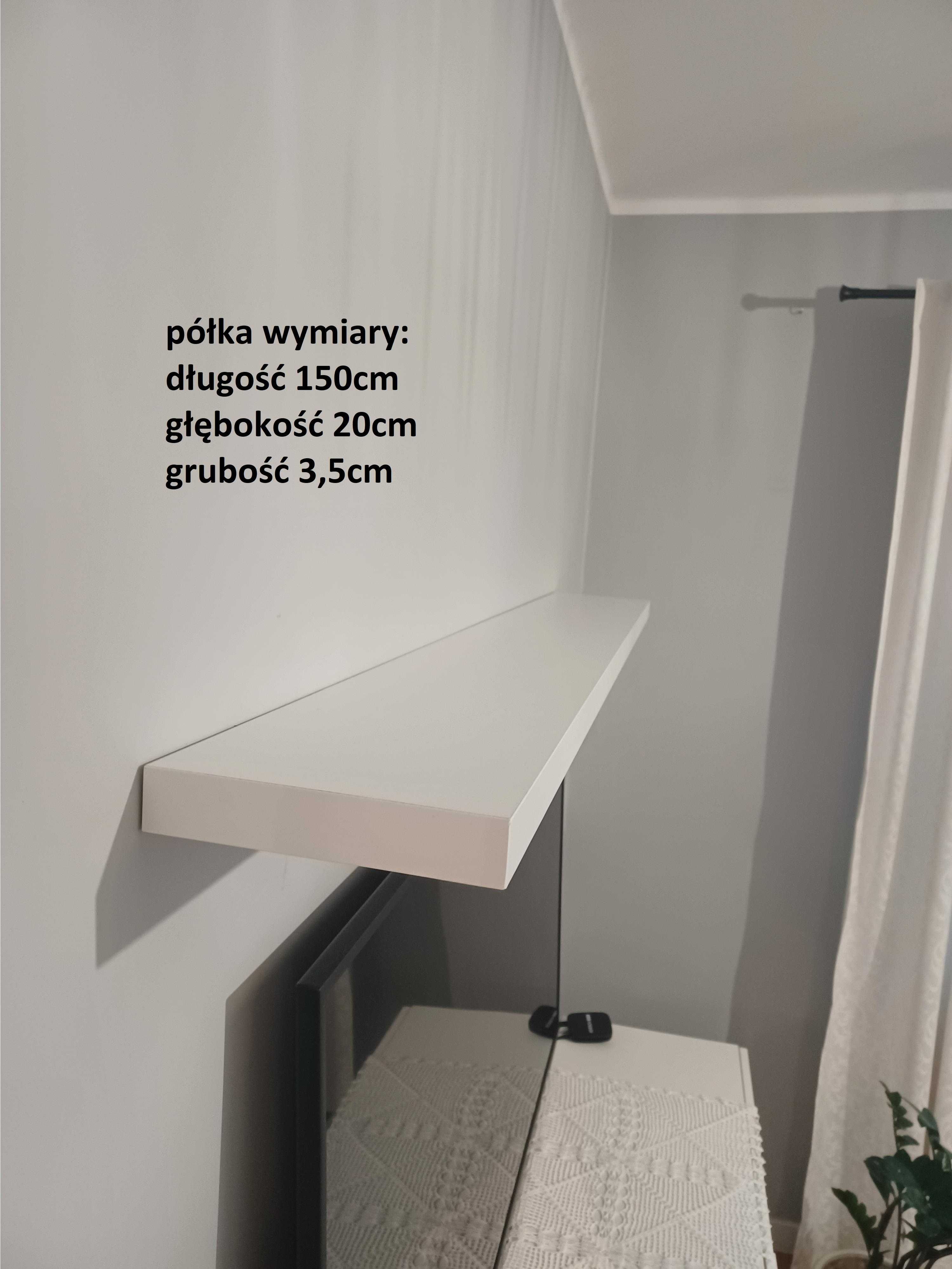 Półka ścienna biała - 2 sztuki