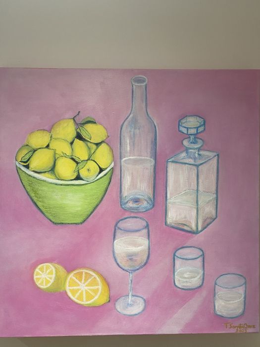 Still life em tons de rosa