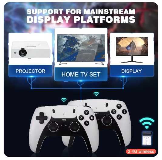 Игровая приставка M15 64gb беспроводная, консоль Mini Game Stick HDMI