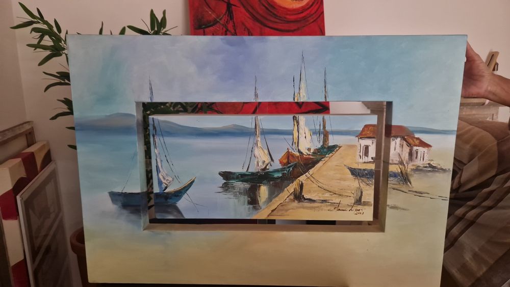 Quadro (80 cm x 55cm) em muito bom estado. Horizontal