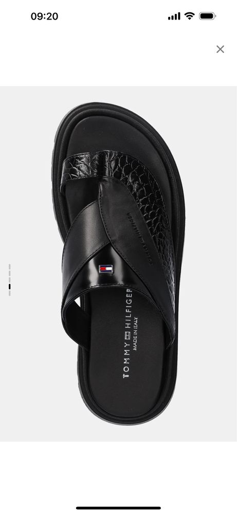 Шкіряні шльопанці Tommy Hilfiger