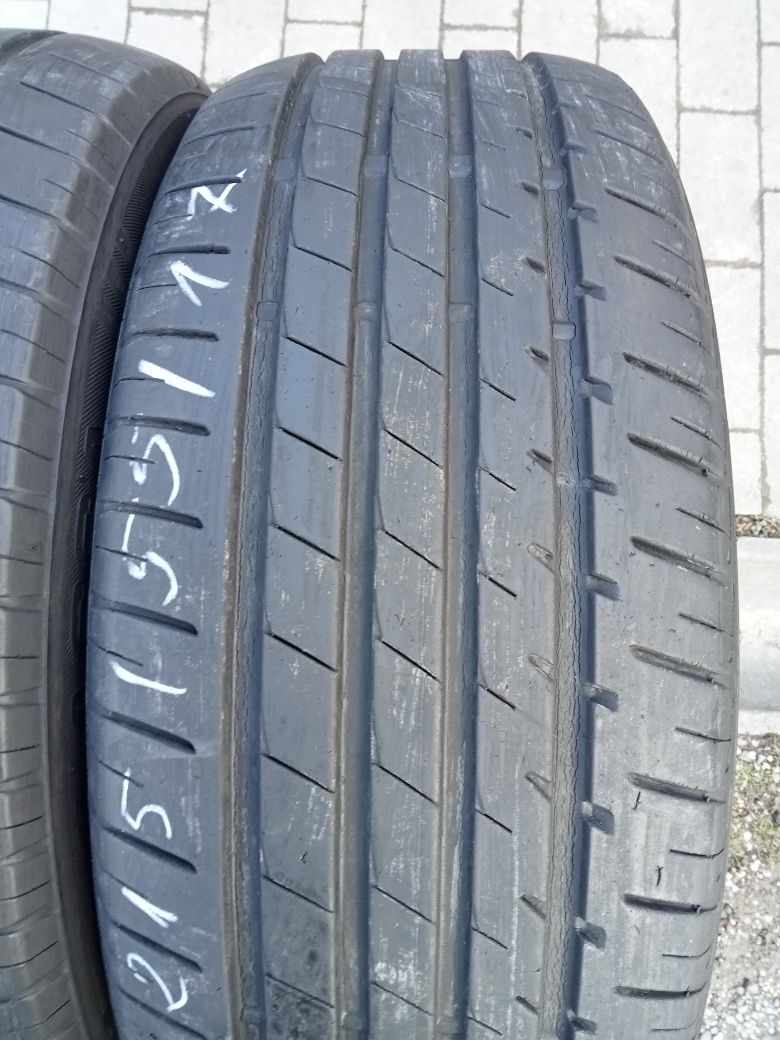 2x Opony Używane Letnie 215/55R17 Lassa