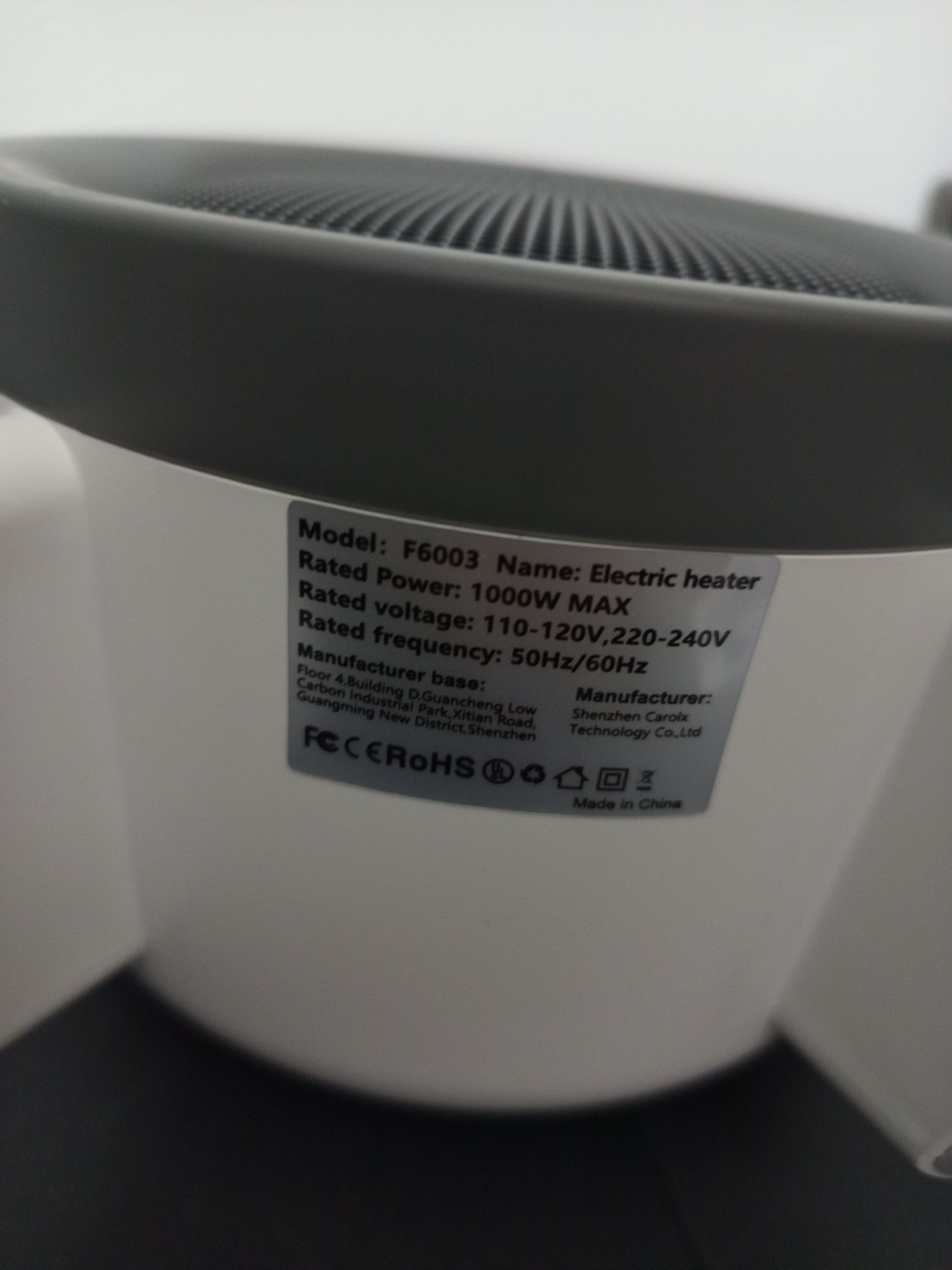 Mini wentylator grzejnik 1000W