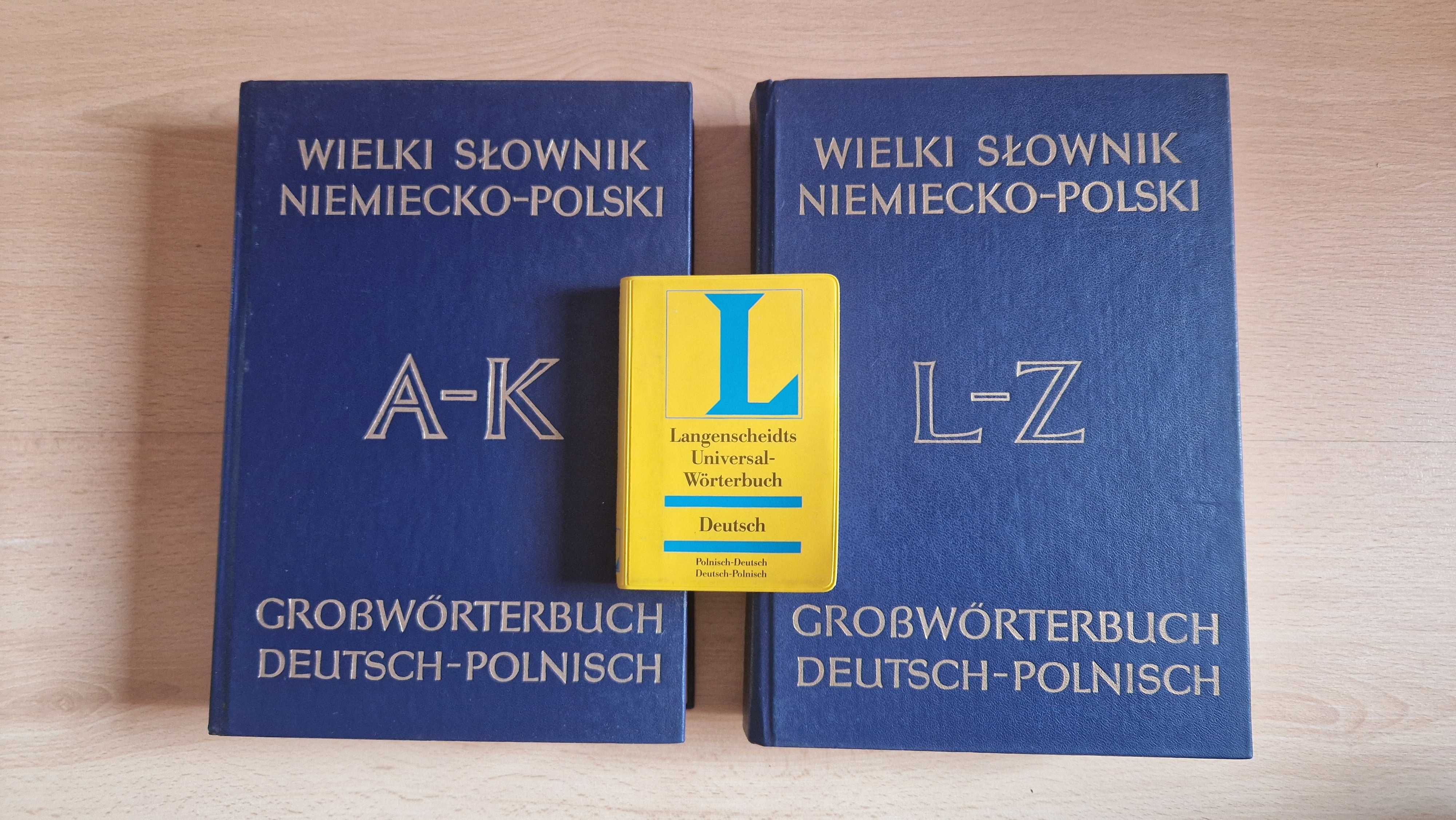 Wielki słownik niemiecko-polski (2 tomy) + słownik Langenscheidt