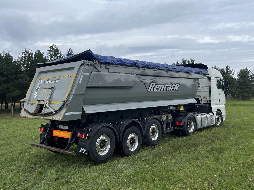Wynajem naczep wywrotek wanien  stalowa 4x4 aluminiowa od 4900 kg