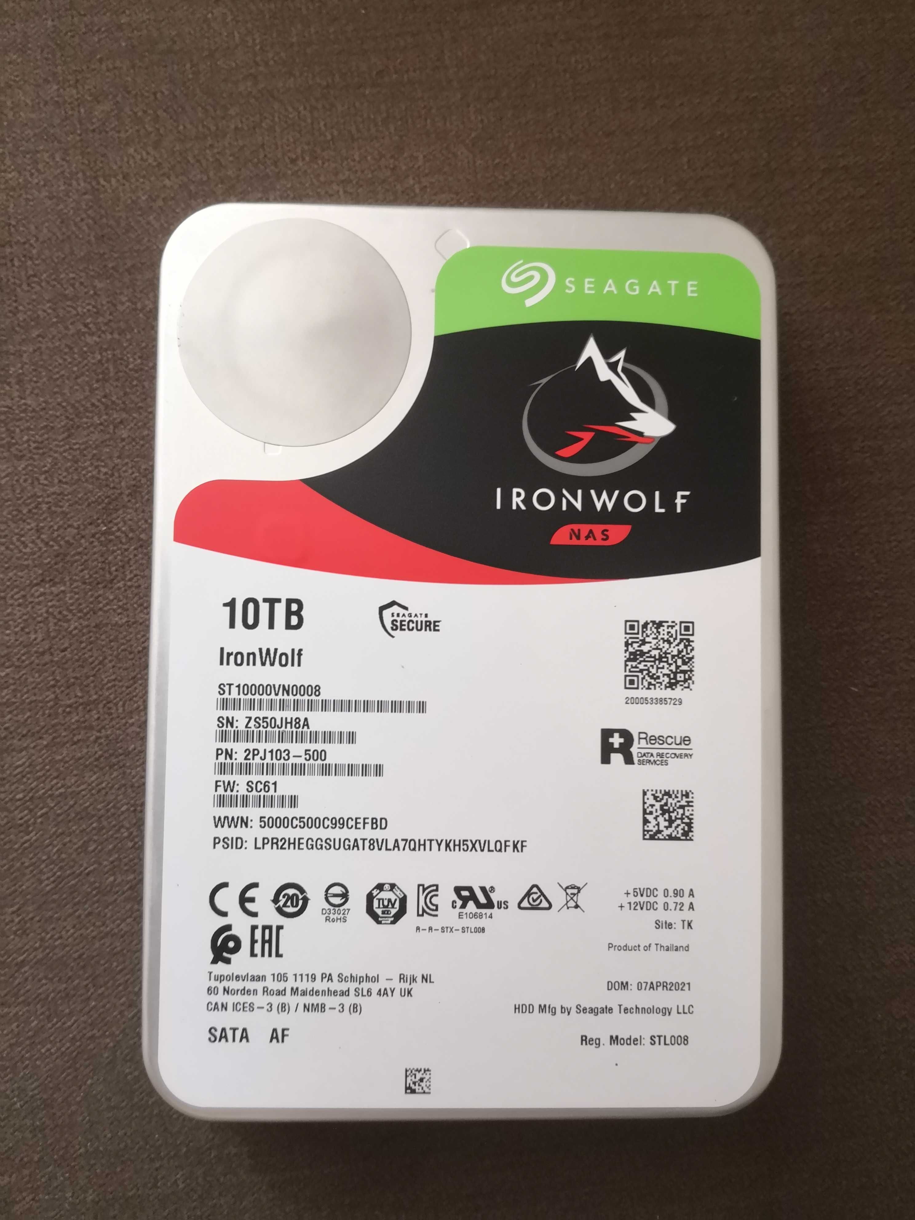 HDD Seagate IronWolf 10TB SATA