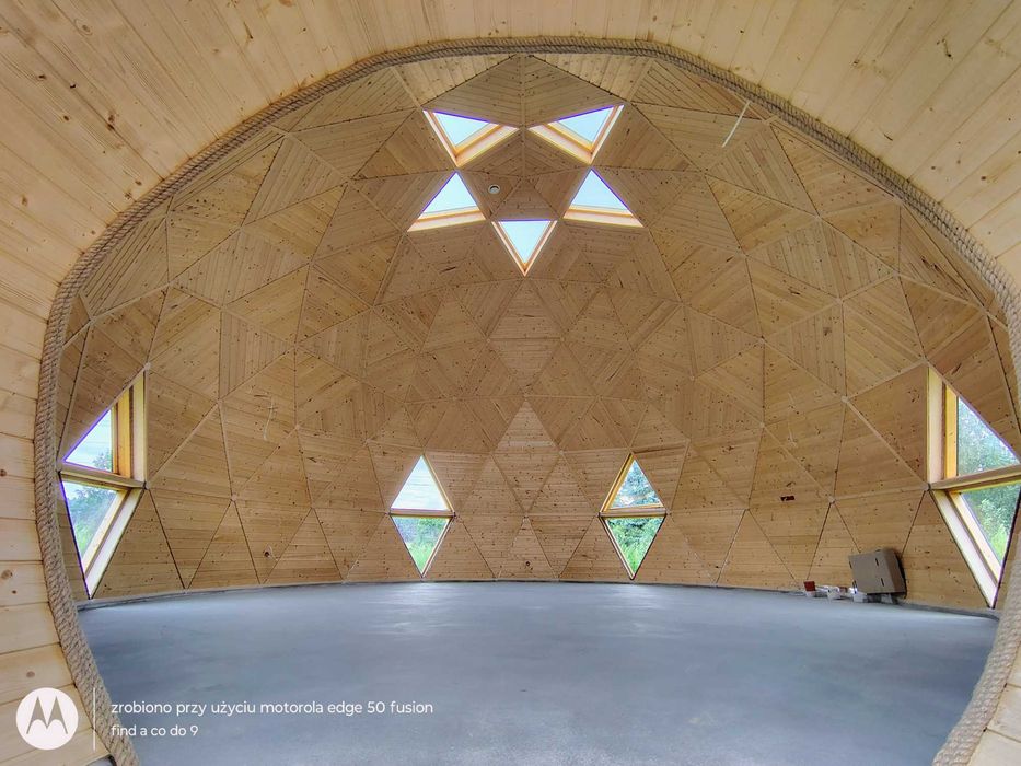 Kopuła całoroczna, glamping, domek letniskowy sala warsztatowa