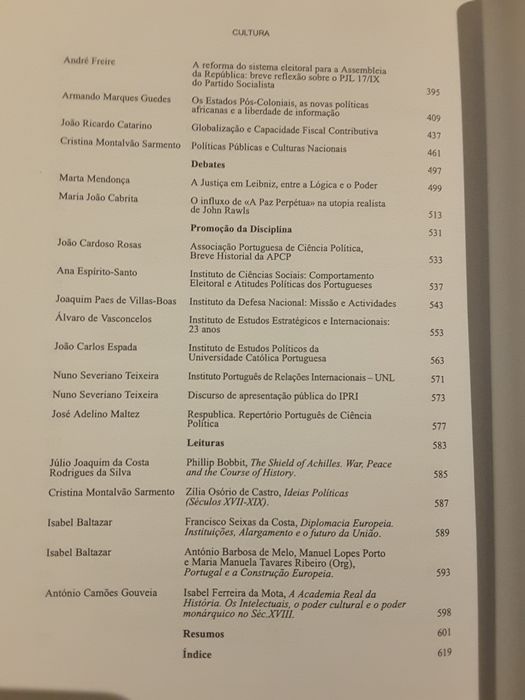 Cultura: Ciência Política / Sedas Nunes/ Portugal Um Retrato