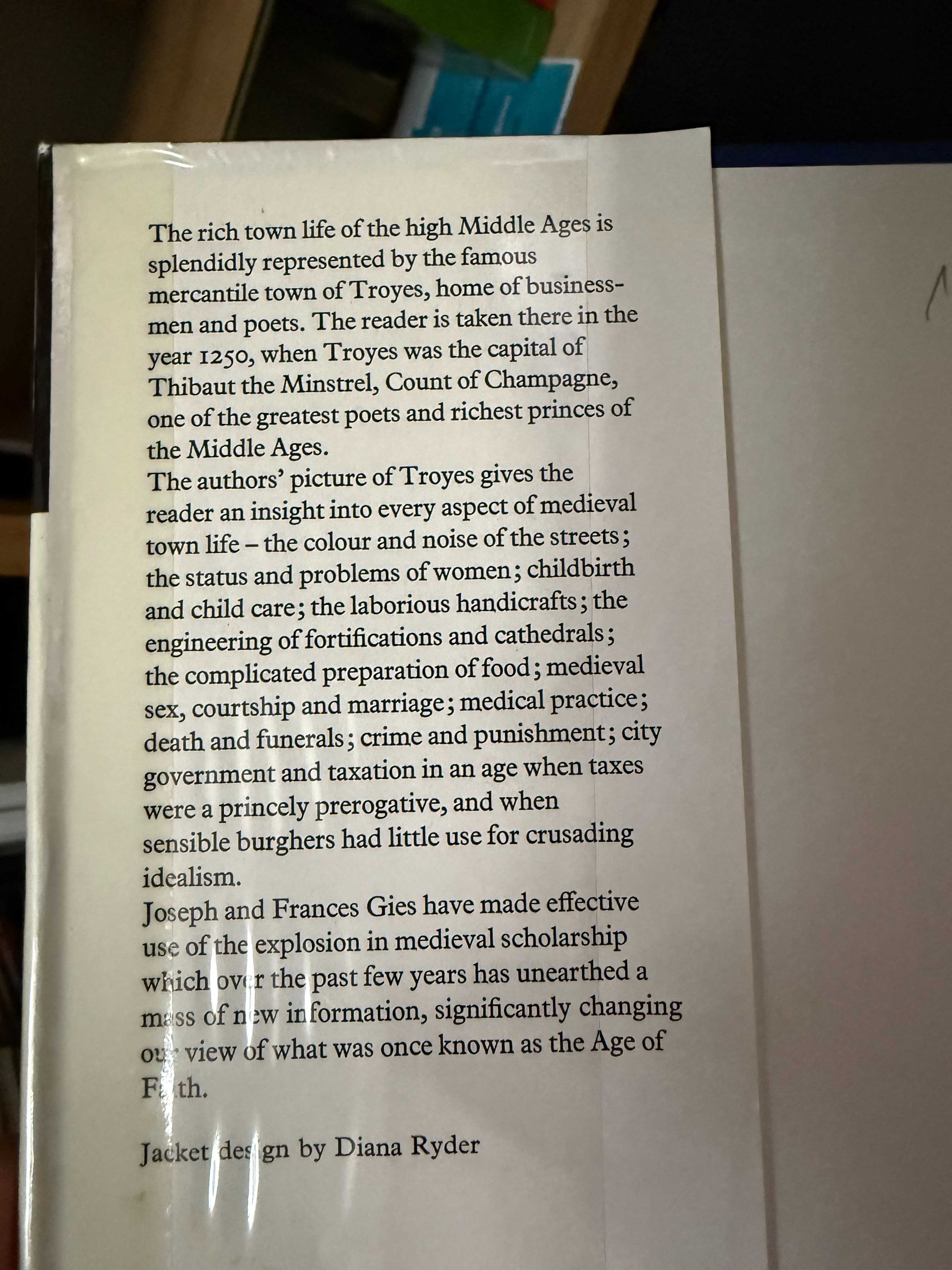 Joseph and Fraces Gies – Life in a Medieval City