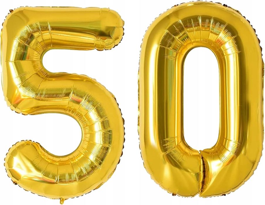 Oro Party zestaw czarno-złotych balonowych dekoracji na 50 urodziny