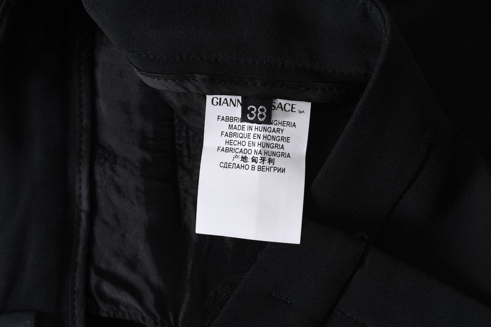GIANNI VERSACE czarne materiałowe spodnie damskie ze streczem 34 IT 38