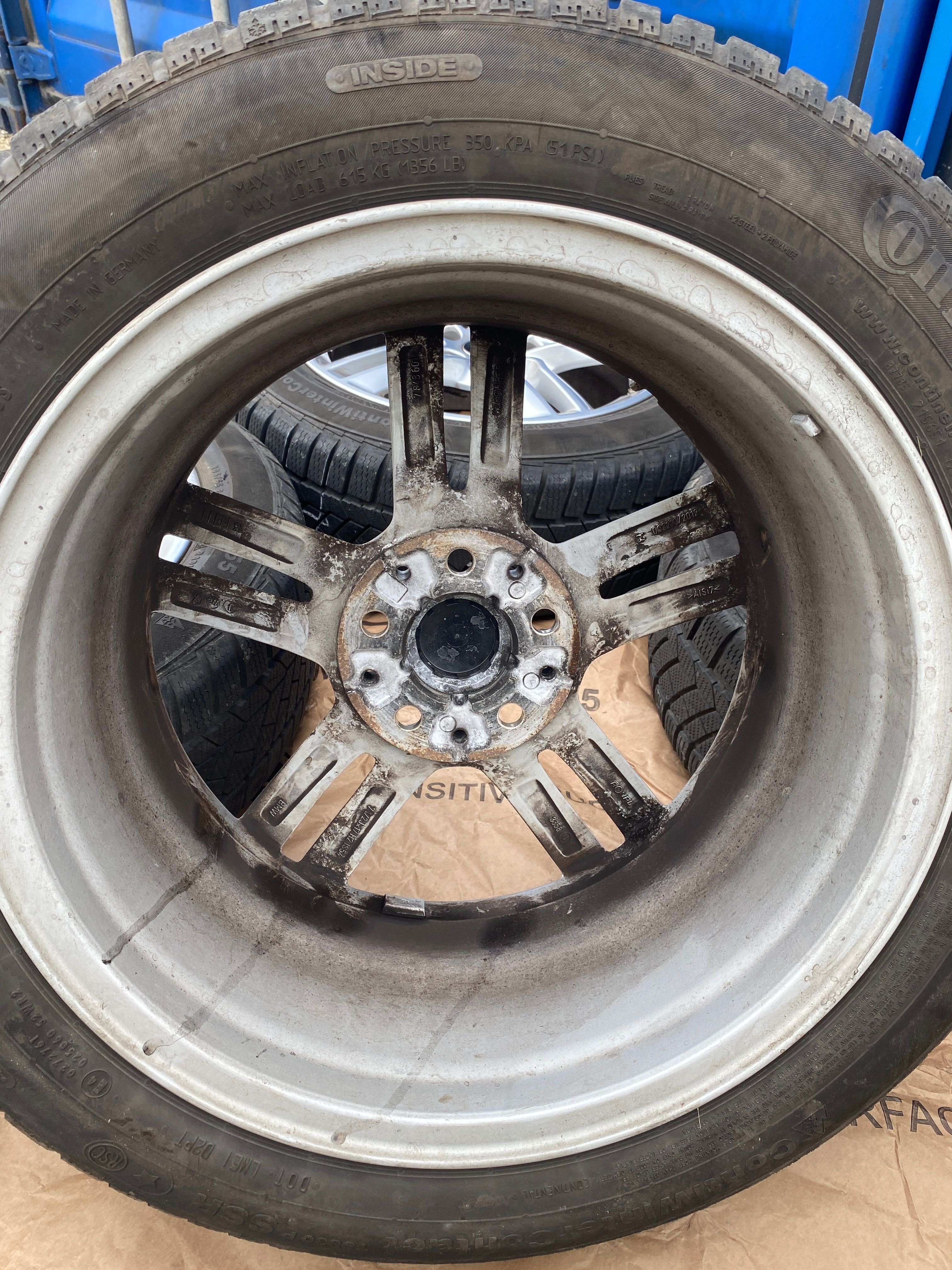 Koła aluminiowe BMW M Pakiet 5x112 ET54 7,5x17” opony 205/55R17 zima