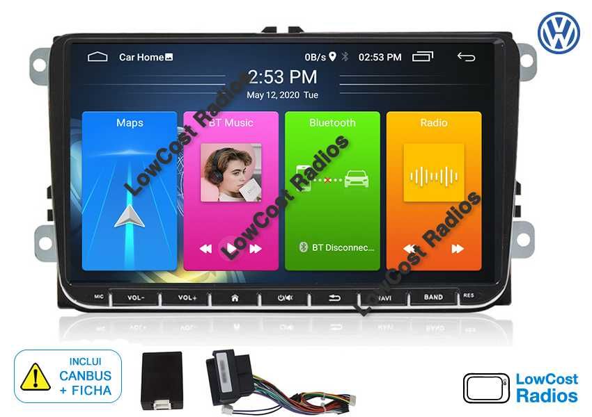 *LOUCURA 2024!!! Rádio GPS Bluetooth USB Canbus | VW • SKODA • SEAT