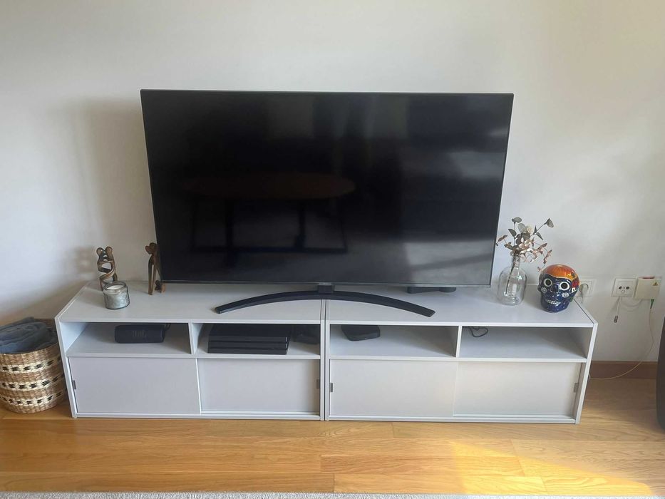 Móvel TV IKEA Spiksmed – Cinza – Como Novo