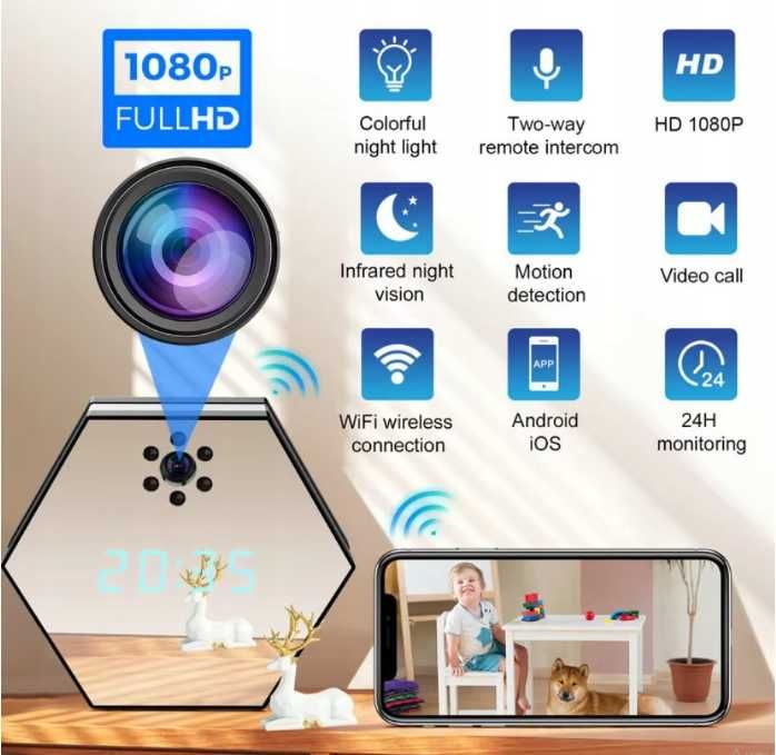 Zegarek z kamerą Z17 Wi-Fi z Detekcją Ruchu i Dwukierunkowym ttst1254