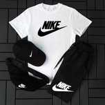 Комплект 4в1 Nike | футболка+шорти+кепка+бананка | Топ костюм на літо