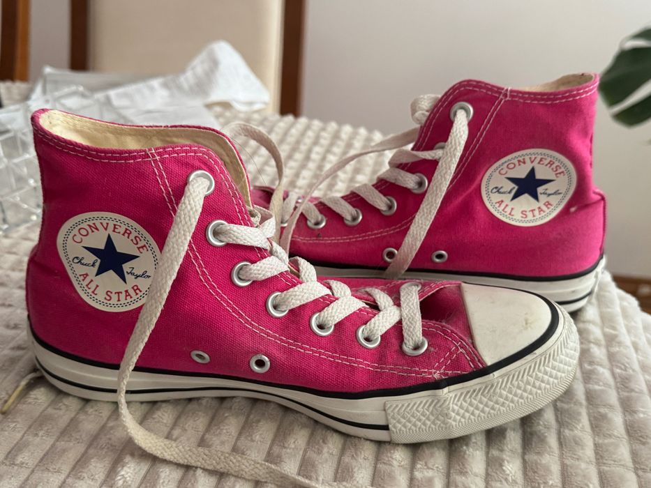 Converse All Star Rosa Cano Alto – Original, ótimo estado