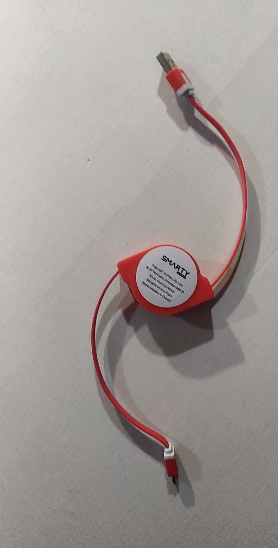Kabel USB - Micro USB Regulowany Rozciągany max 95 cm czerwony