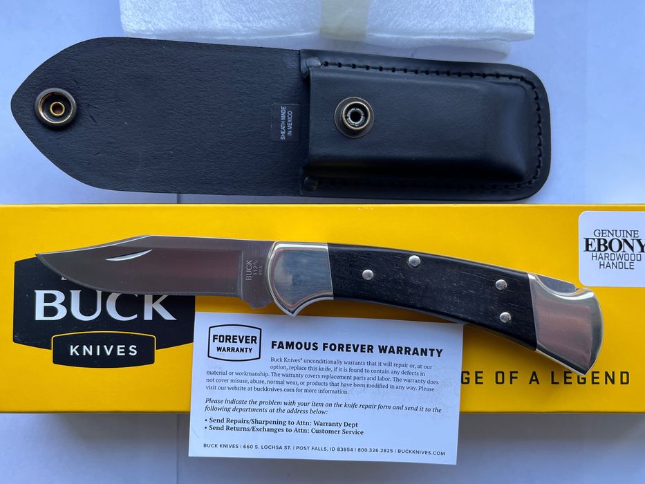 Buck 112 “Ranger” Nickel Silver (Made in USA) drop point/clip point