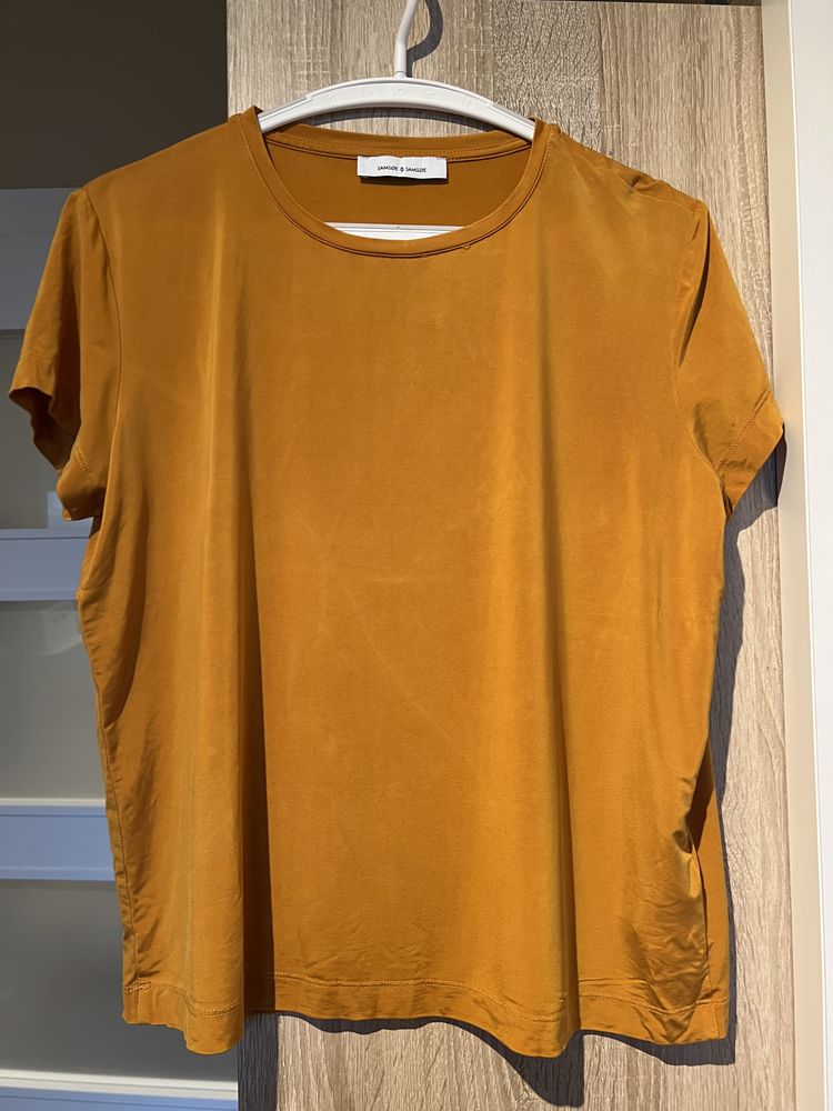 Samsøe Samsøe XS t-shirt koszulka musztardowa XS oversize S M