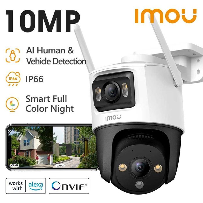 Поворотна камера відеонагляду Wifi IMOU Cruiser Dual 10MP