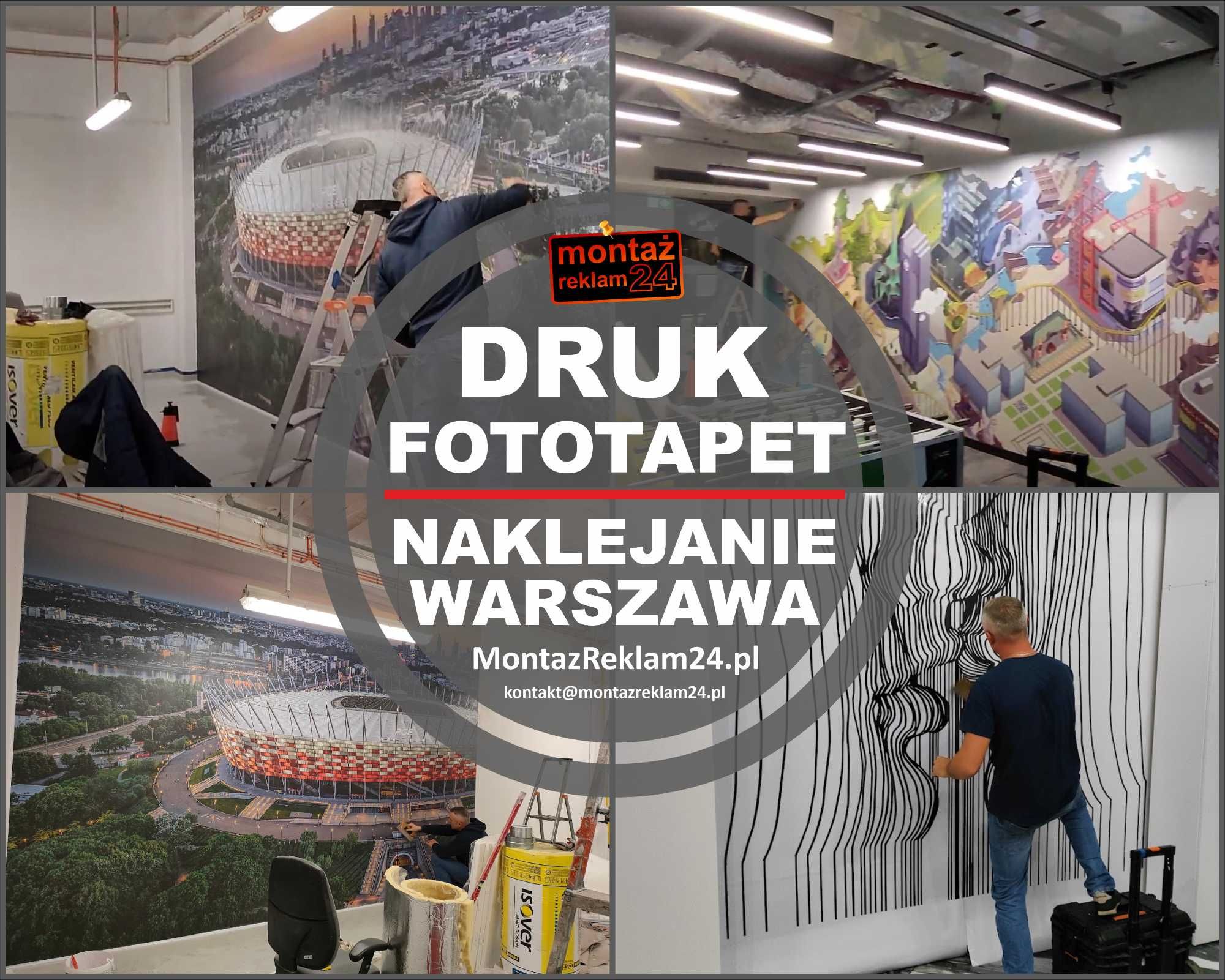 Fototapety z montażem Warszawa - Druk i naklejanie - Laminowane