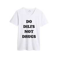 koszulka bluzka z krótkim rękawem z nadrukiem z napisem custom dilfs L
