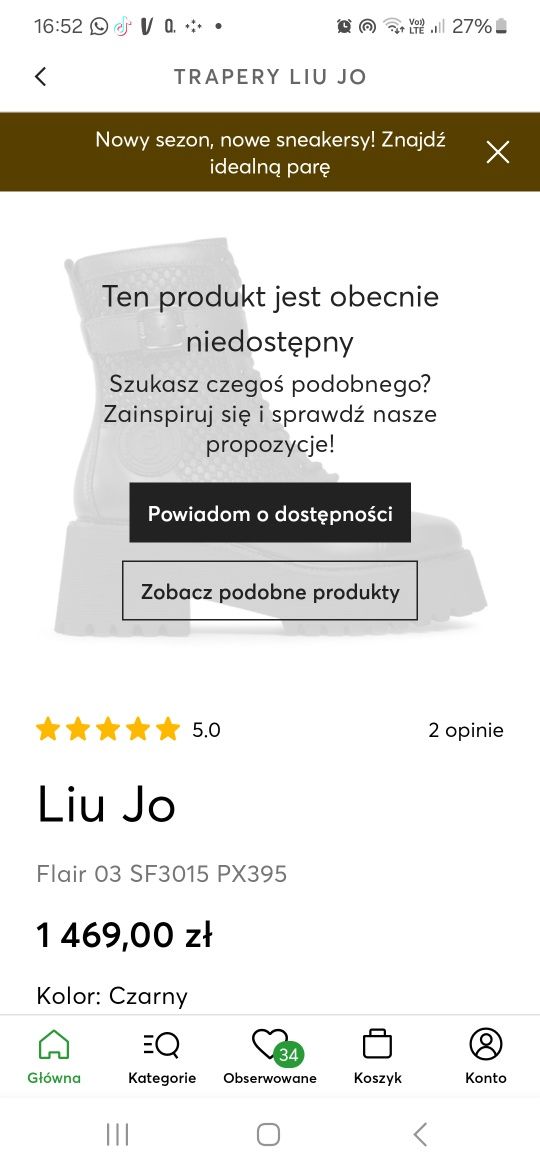 Buty botki sztyblety Liu jo roz