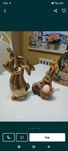 Całkowicie Nowa  Elegancka Figurka Zajączka Wielkanocnego Mama z małym