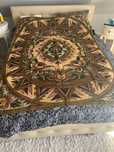 stary żakardowy kilim/narzuta stan jak nowy