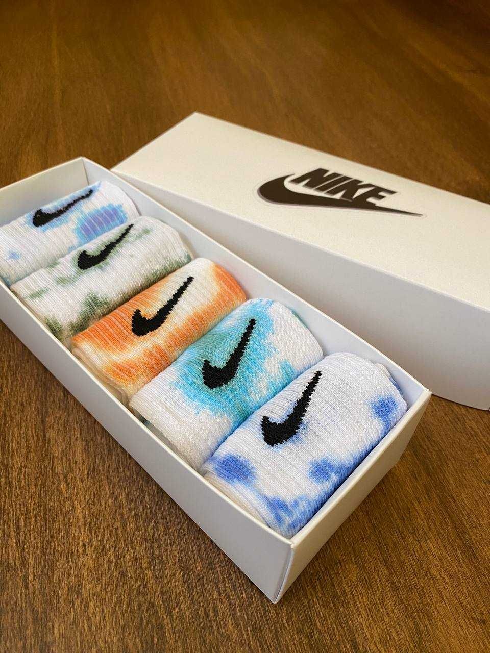 Подарунковий набір шкарпеток/Nike tie-dye/носки найк  тай дай