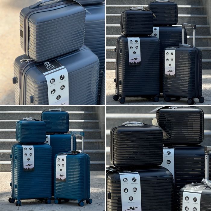 Разные размеры и модельки!Чемодан полипропилен на колесах,валіза,сумк