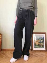 Чорні прямі oversize джинси 40 розмір