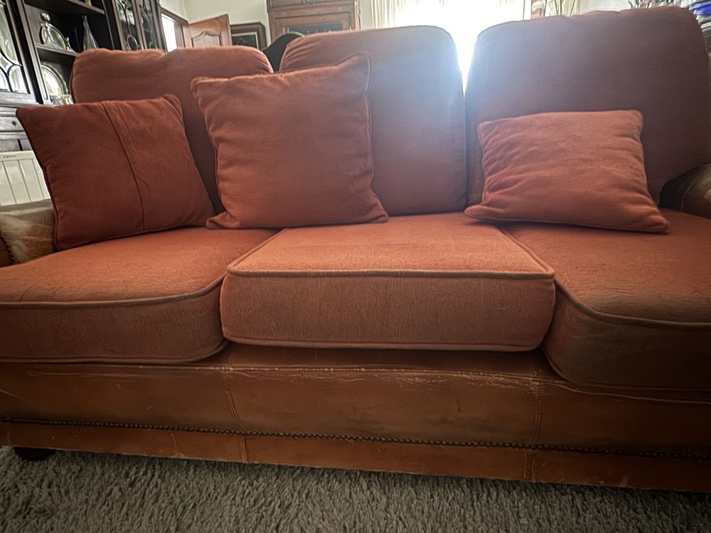 Sofa 3 lugares pele
