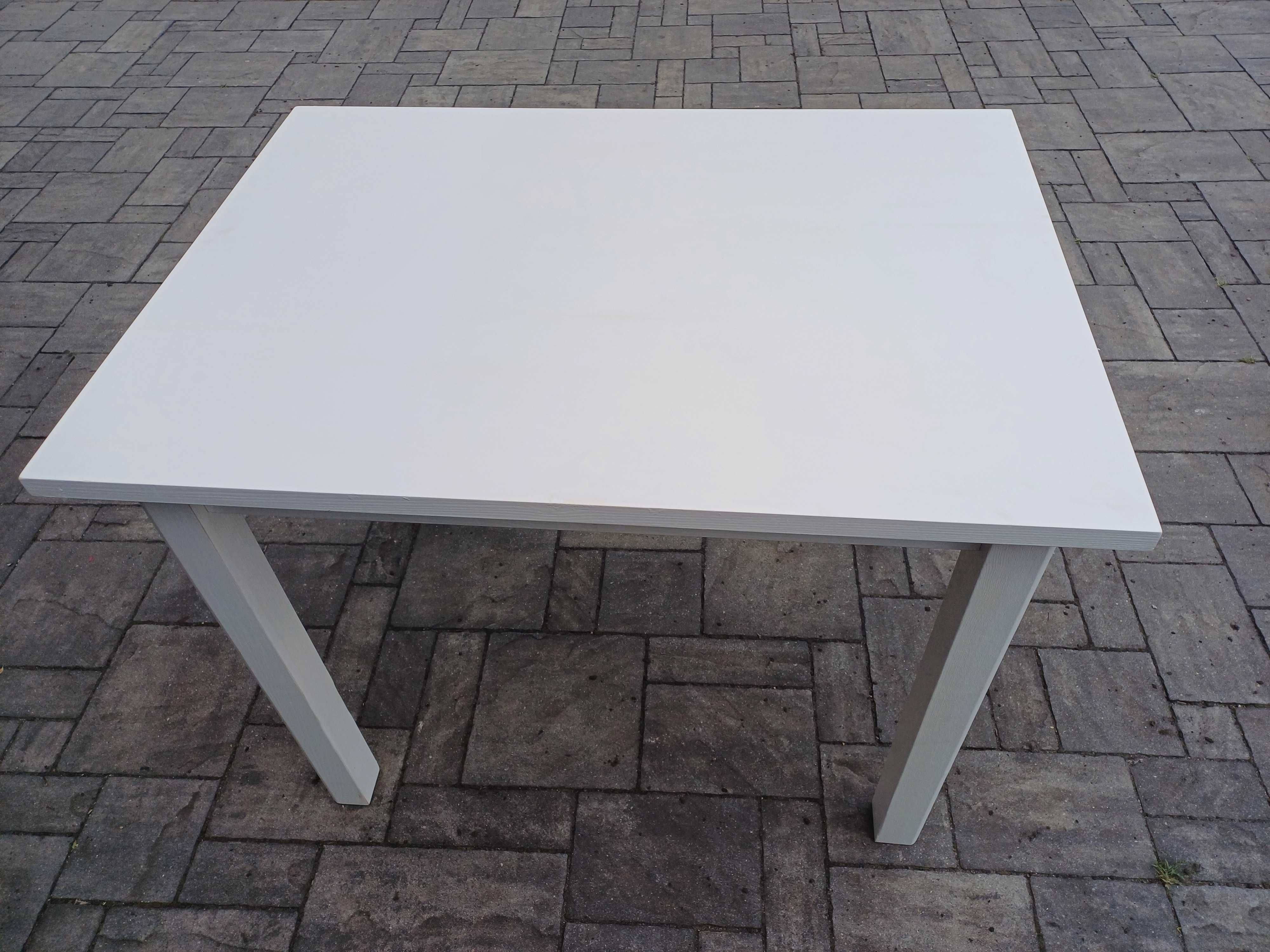 NOWY biały stół kuchenny drewniany sosnowy 100x70 stolik do kuchni