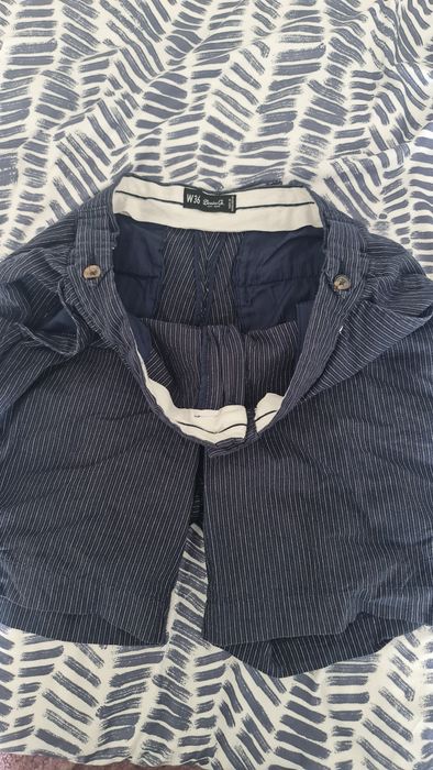Calção azul com listras da DENIM CO.