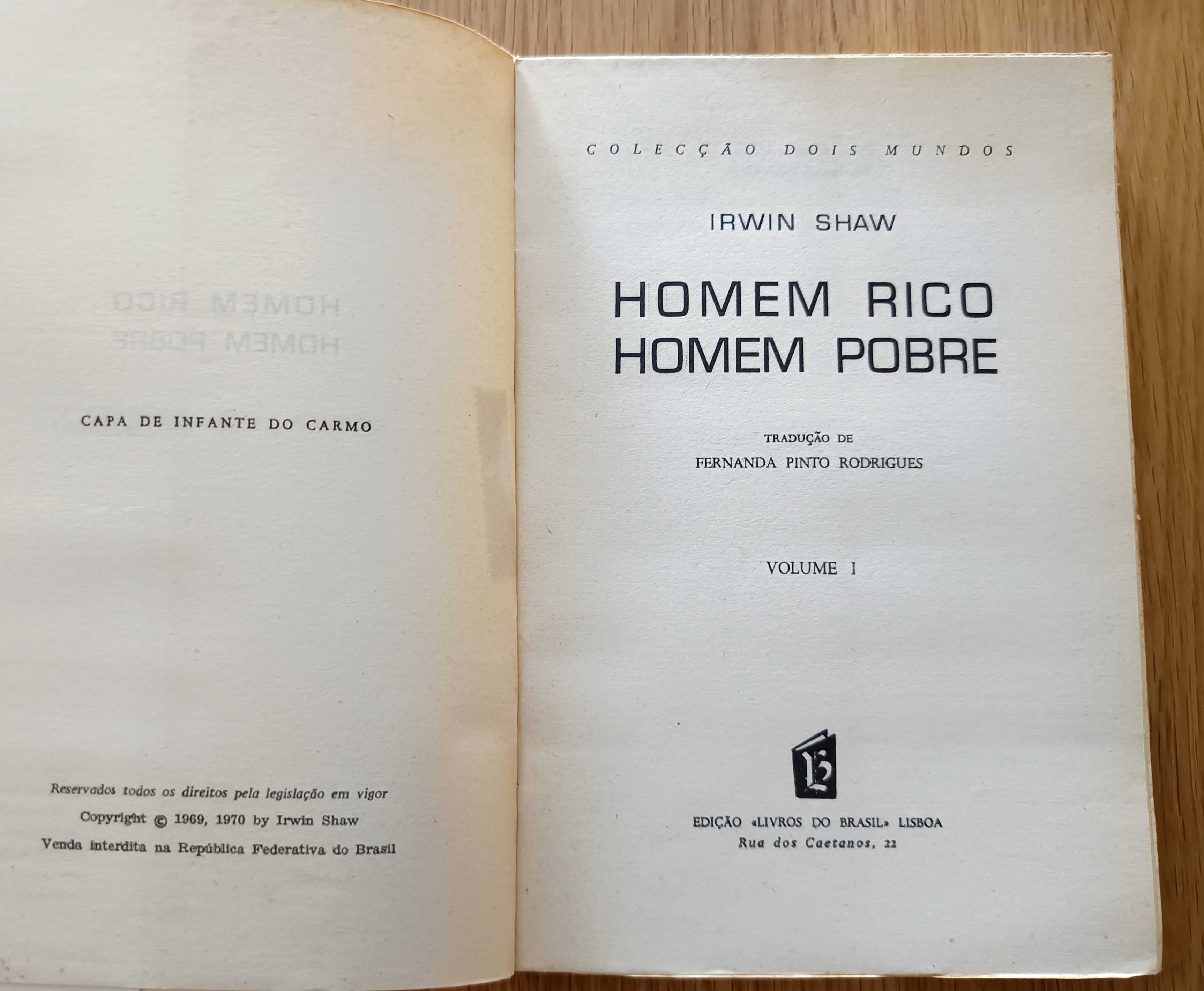 Homem rico, Homem pobre - Irwin Shaw (Vols. I e II)
