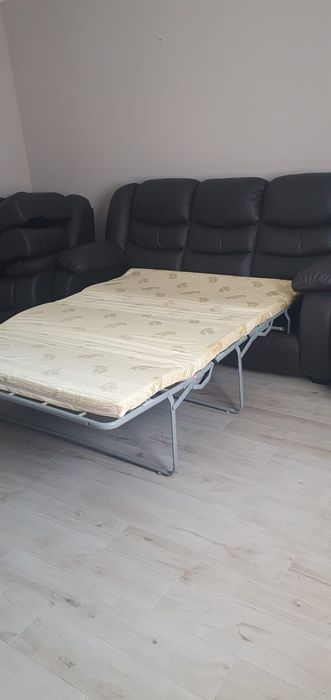 Шкіряний диван та 2 крісла з реклайнером