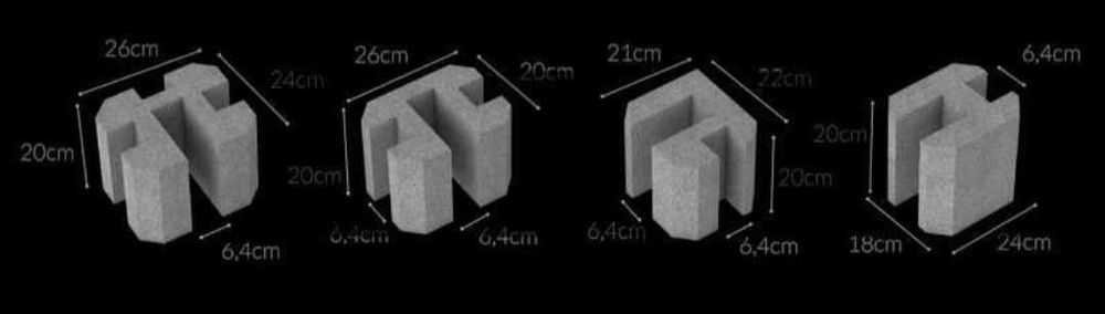Łącznik betonowy pecka panel deska podmurówka uchwyt jasno szary h-20