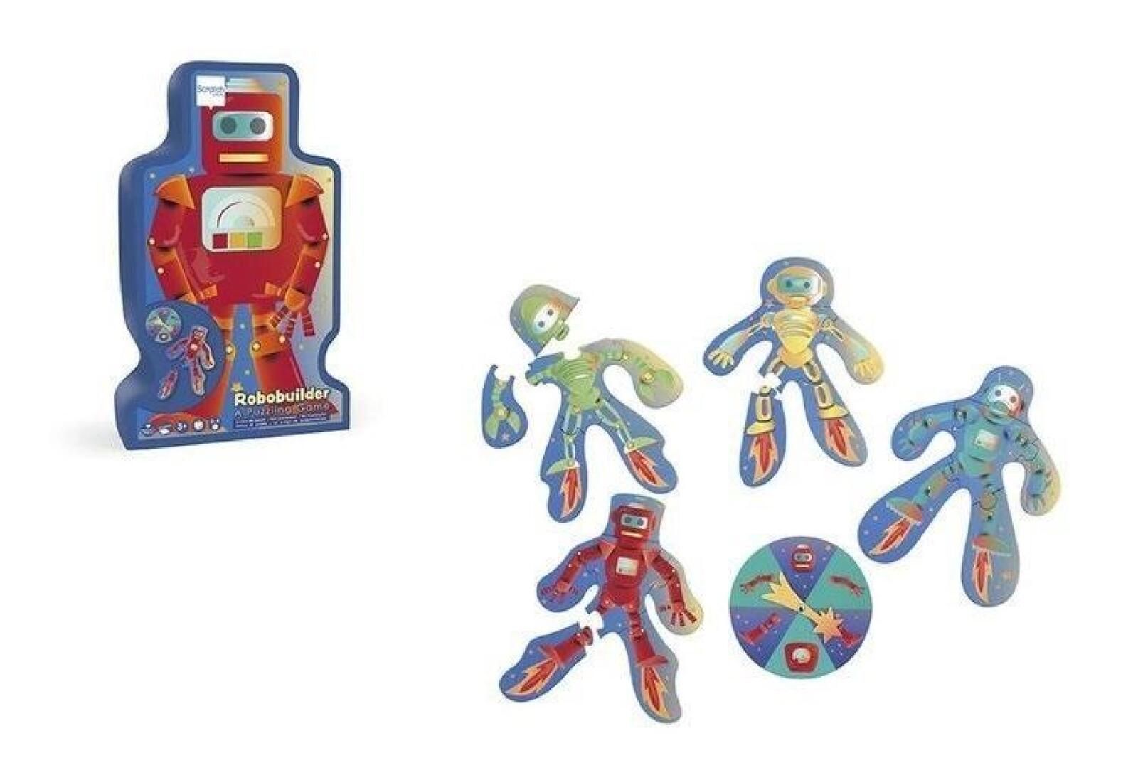 Gra ze spinerem Puzzle Roboty Scratch pudełko,184x301 mm