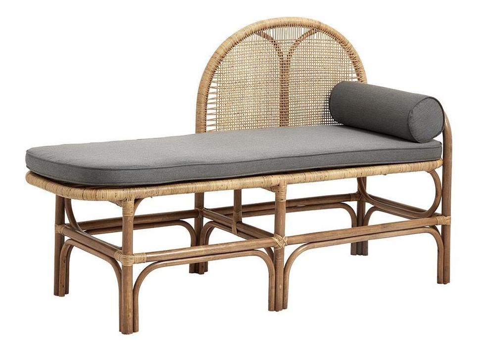 Ławka BALI z materacem, rattan - Nordal