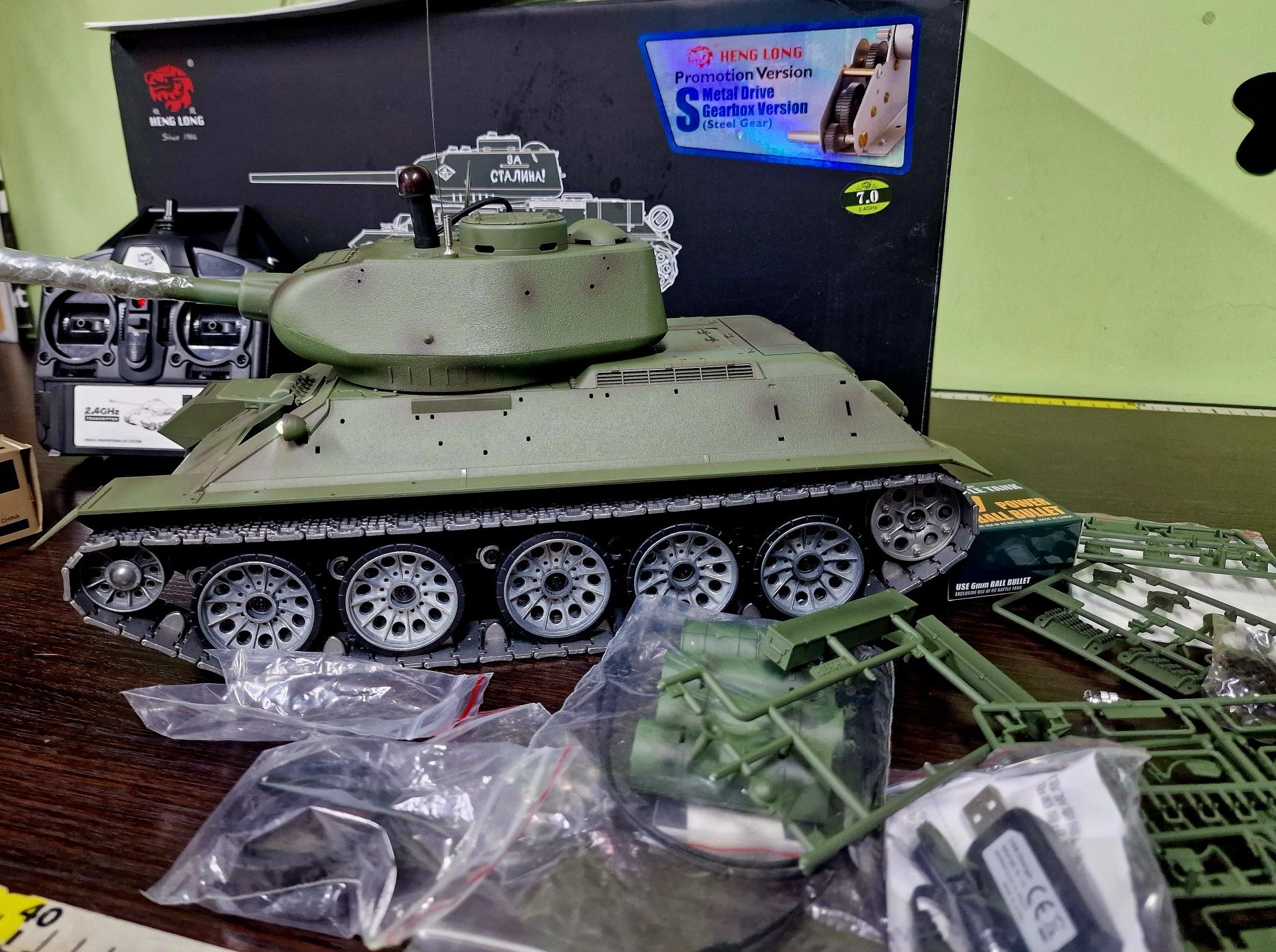 Heng long czołg 1/16 RC T34 Pro Edition Metal Nowy