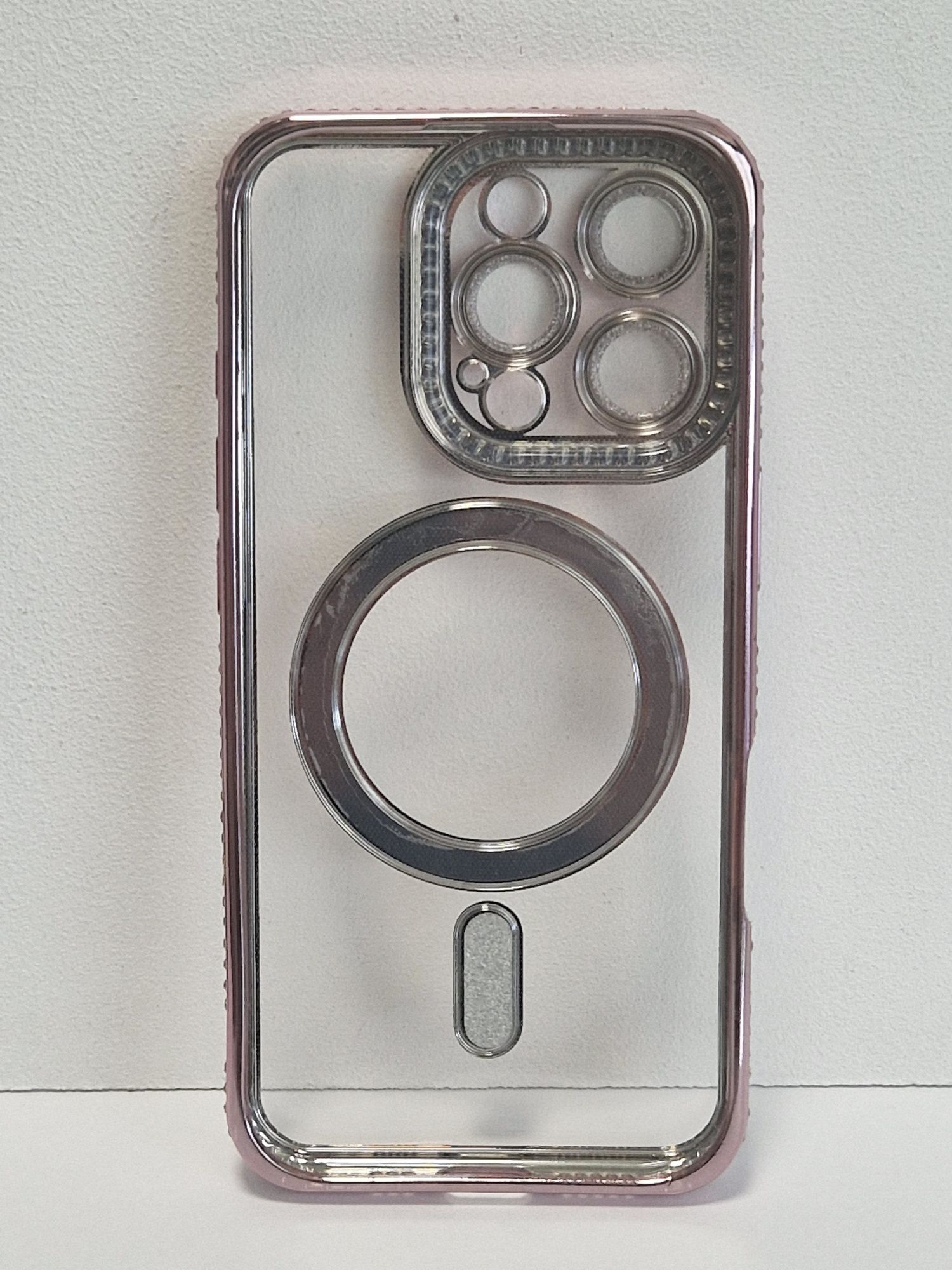 Bling Magsafe Case do Iphone 16 Pro różowy