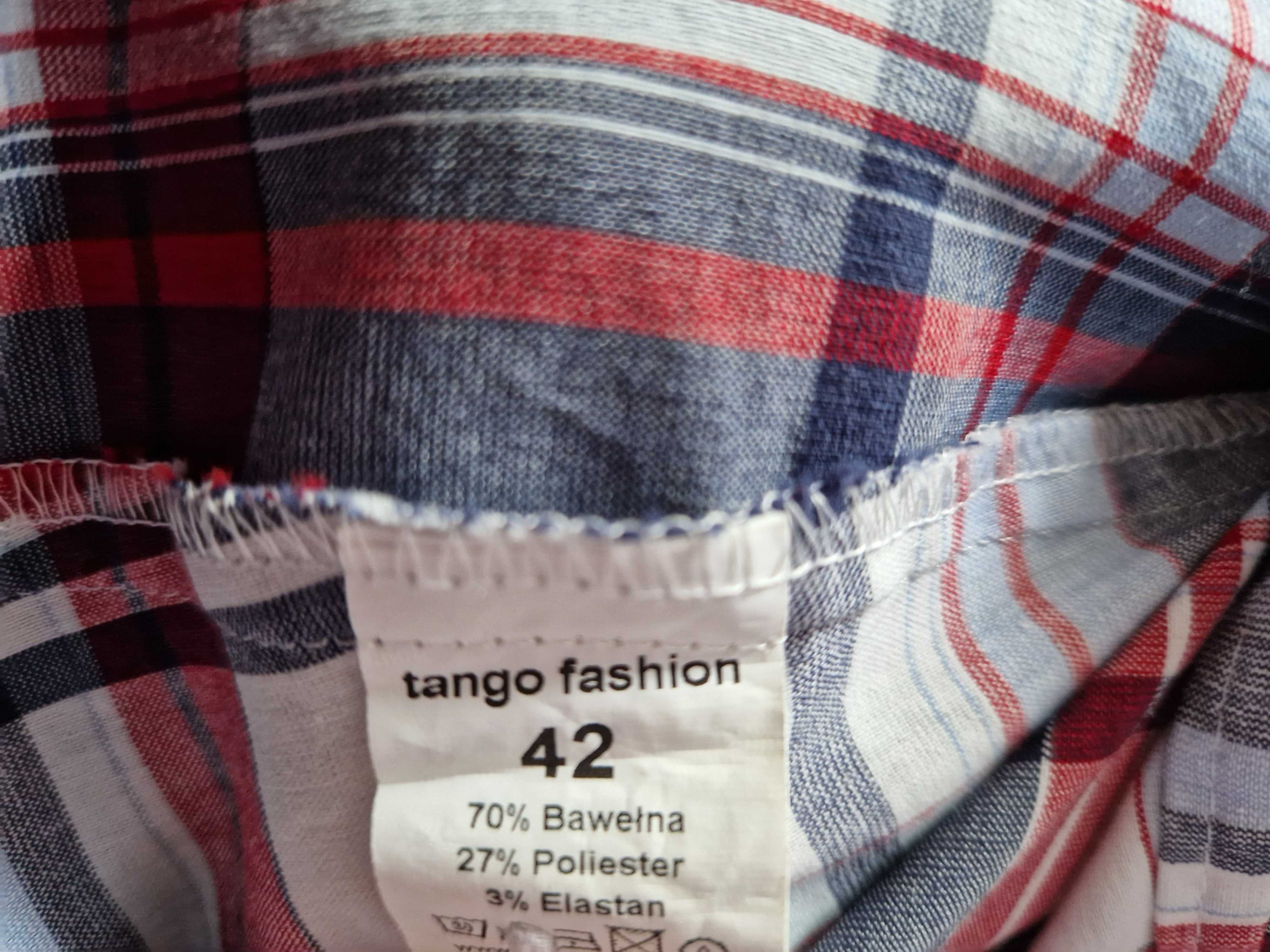 Zestaw 2 koszula w kratkę elegancka biznesowa Tango Fashion 42 i 44