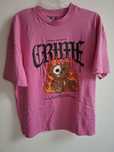 T-shirt koszulka męska różowa z misiem oversize fit XS Fsbn New Yorker